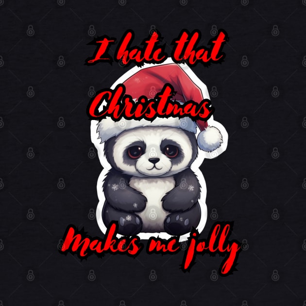 Funny Christmas Quote Panda by MaystarUniverse